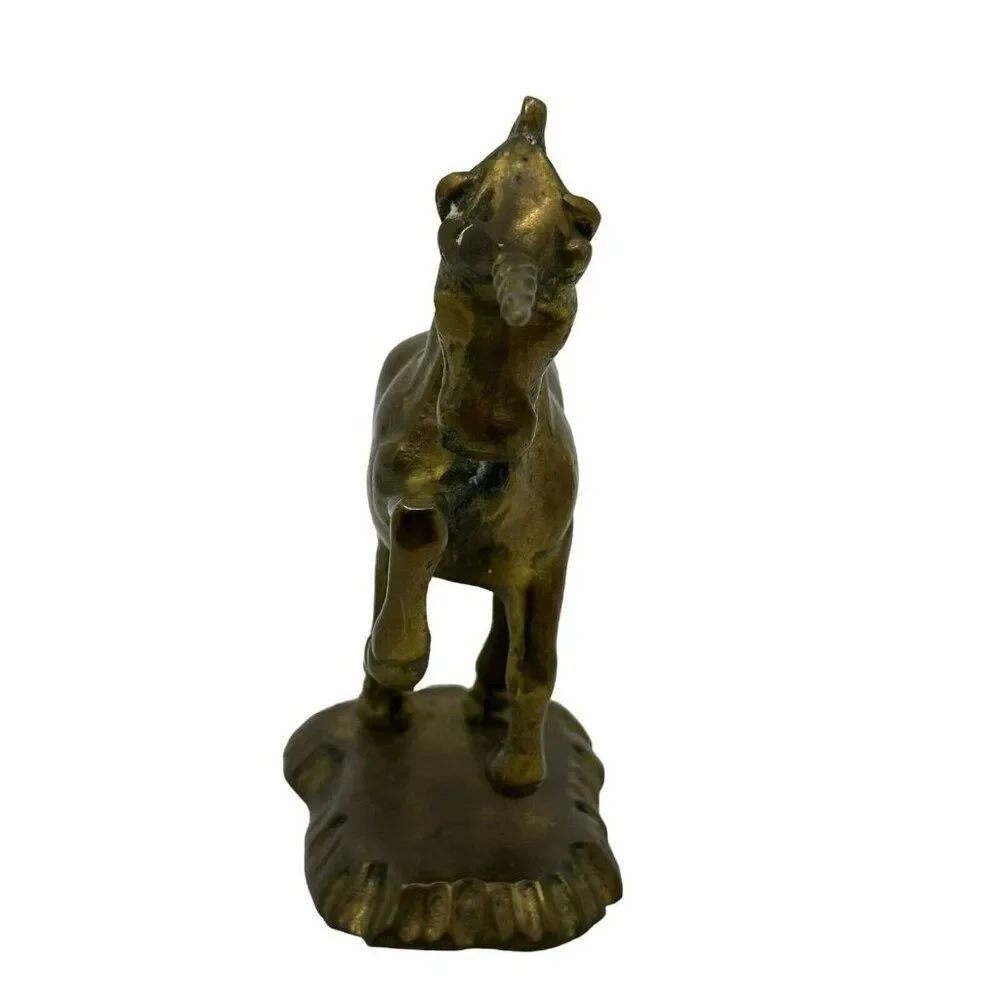 Vintage Figurine Brass Unicorn Horse Fantasy Mystical‎ Magical  Decor 5.5